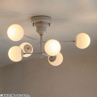 【本体】6灯 シーリングライト ポウタラ ガラス 照明 LED専用 インテリア ライト シンプルモダン 天井照明 おしゃれ 北欧 海外風インテリア リビング ダイニング