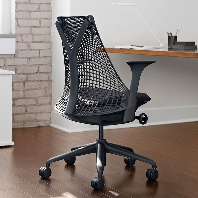 美品 2023年製 HermanMiller ハーマンミラー セイルチェア 黒セイル 