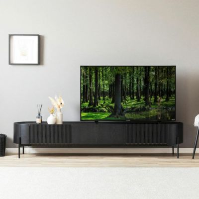 【設置無料】幅200cm テレビボード 木製 格子 引出し付き 収納 配線穴付き アイアン脚 ローボード TV台 テレビ台 おしゃれ 北欧 モダン ホワイト ナチュラル ブラック 黒 白 ルンバブル