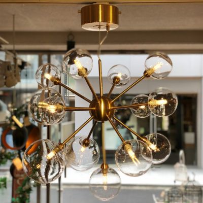 【LED電球付き】13灯 ペンダントランプ ドルチェ シャンデリア ライト 吊り下げ 照明 インテリア 間接照明 丸 ガラス 天井照明 モダン ペンダントライト おしゃれ
