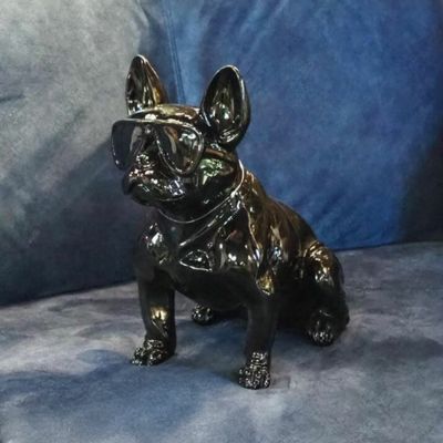 幅20cm フレンチブルドッグ オブジェ メタルカラー インテリア小物 インテリア雑貨 ブルドッグ 動物 飾り 犬 フレブル 置物 おしゃれ カラフル 玄関 リビング 完成品