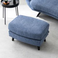 幅65cm スツール アレッサ ファブリック オットマン 布張り フットスツール おしゃれ リビング 足置き 北欧 モダン ネイビー グレー アイボリー ルンバブル｜¥18,091の動画