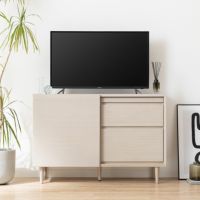 【設置無料】幅120cm テレビ台 ハイタイプ OLFE 引き出し 収納 脚付き 木目 テレビボード 高め モダン リビング収納 寝室 おしゃれ 黒 ブラック グレー ルンバブル｜¥59,000の動画