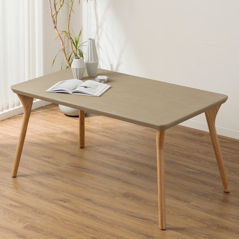 【設置無料】幅150cm ダイニングテーブル モルタル風 LENAS コンクリート調 木脚 北欧モダン テーブル 4人 食卓テーブル おしゃれ ナチュラルモダン 韓国インテリア風 グレージュ｜¥63,546の動画