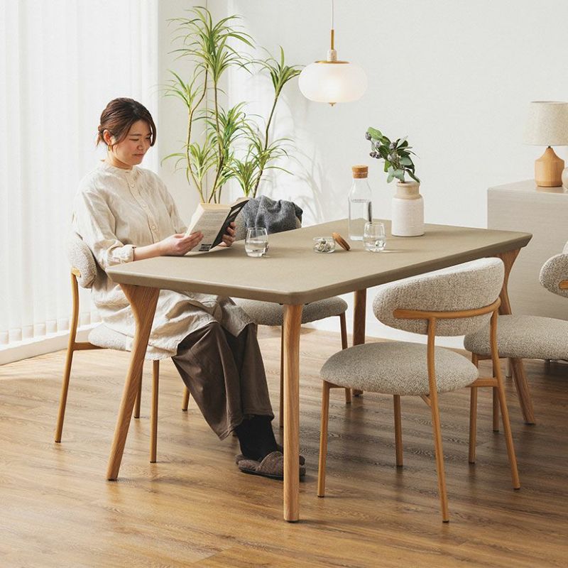 設置無料】幅150cm ダイニングテーブル モルタル風 LENAS コンクリート