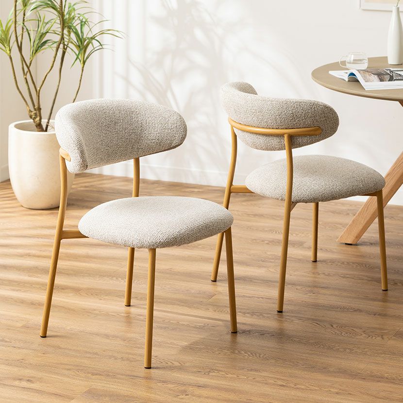 【2脚セット】ダイニングチェア ファブリック LENAS 布張り 肘なし 北欧モダン 椅子 ナチュラル リビング椅子 食卓椅子 おしゃれ 韓国インテリア風 グレー グリーン 緑｜¥27,182の動画