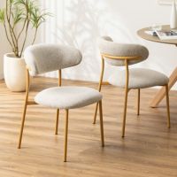 【2脚セット】ダイニングチェア ファブリック LENAS 布張り 肘なし 北欧モダン 椅子 ナチュラル リビング椅子 食卓椅子 おしゃれ 韓国インテリア風 グレー グリーン 緑｜¥27,182の動画