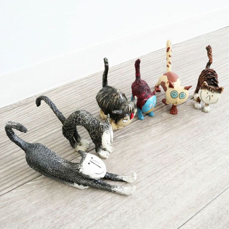 猫 置物 6個セット インテリア小物 インテリア雑貨 ネコ 動物