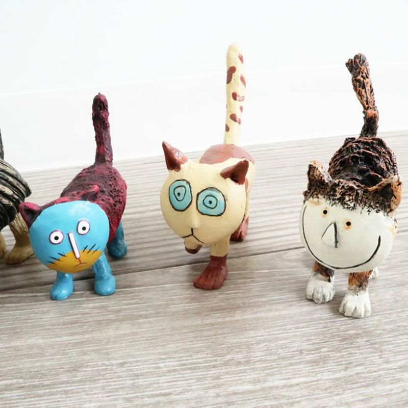 1点限り❤️ 【置物】ネコ 6個セット インテリア アート リビング 玄関 プレ 1点限り❤️ 【置物】ネコ 6個セット インテリア アート リビング 玄関