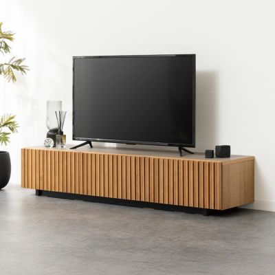 【設置無料】幅180.1cm 木製 和モダン テレビ台 日本製 格子 オーク セラミック調 引き出し付き 収納 テレビボード 和室 ローテレビ台 TV台 和風 ローボード おしゃれ リビング グレー ナチュラル 黒 完成品