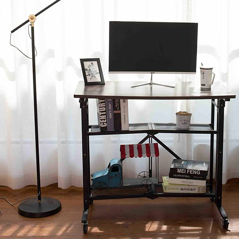 幅91.5cm E-WIN 折りたたみスタンディングデスク E-WIN 8段階昇降