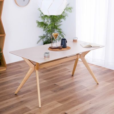 【設置無料】幅150cm セラミック ダイニングテーブル 石目調 耐熱 北欧モダン ナチュラル テーブル 4人用 食卓テーブル グレージュ 淡色 ダイニング