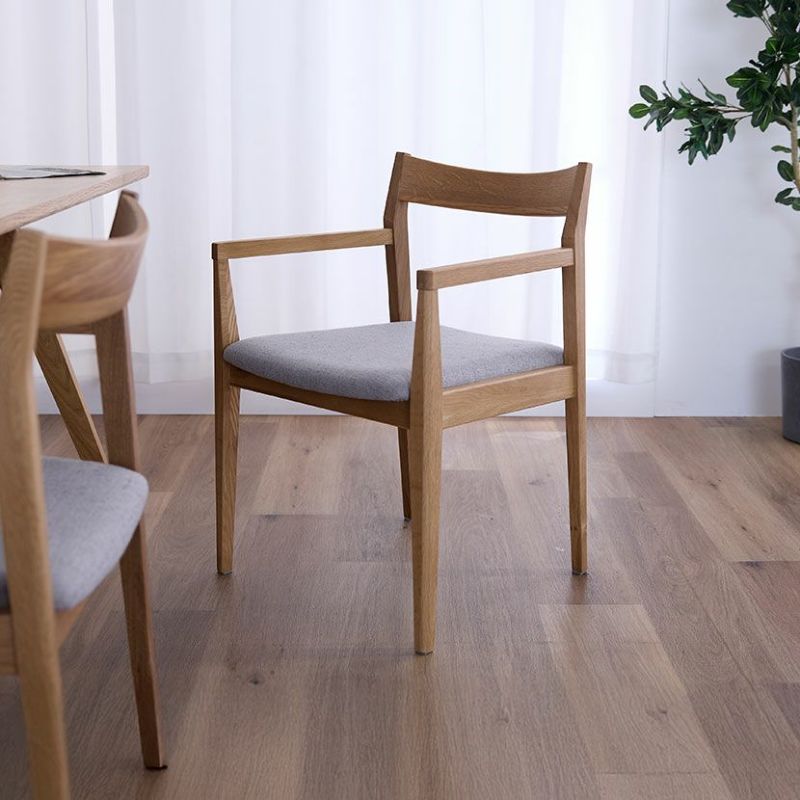 北の住まい設計社 ダイニングチェア 肘無し メープル無垢材 本革張り