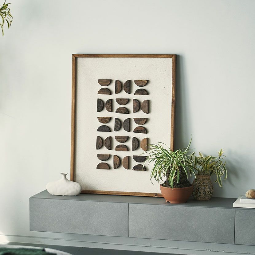 幅62cm アートボード B 天然木 立体 アートパネル 木製 フレーム