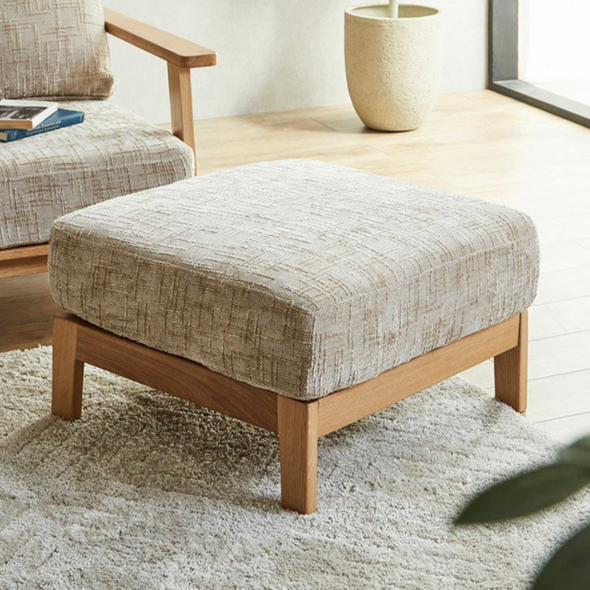 設置無料】カリモク 幅68.5cm オットマン 日本製 本革張り モールド