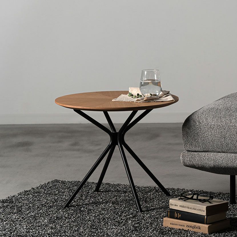 幅40cm サイドテーブル ナイトテーブル 天然木 木製 スチール テーブル