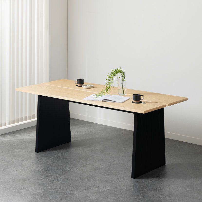 幅180cm 木製 ダイニングテーブル 天然木 アッシュ 長方形 北欧モダン